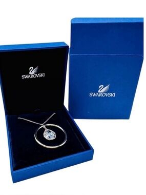 Swarovski Crystal Circle Teatdrop Pendant
